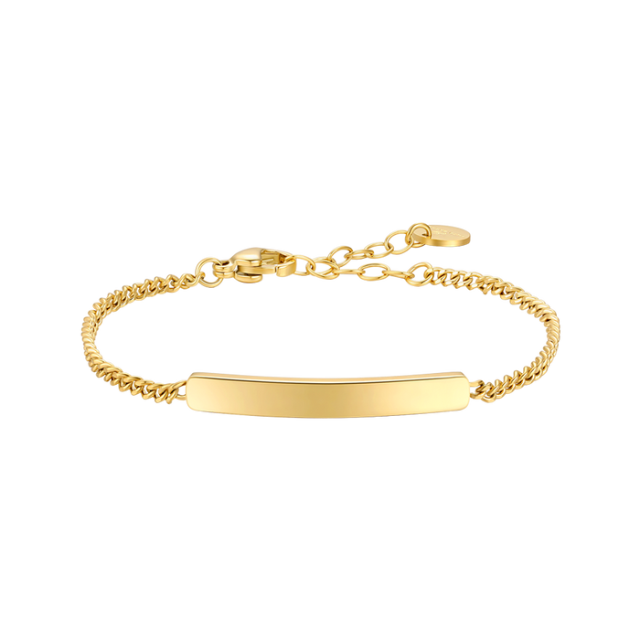 BRACCIALE BAMBINO IN ACCIAIO IP GOLD CON PIASTRA