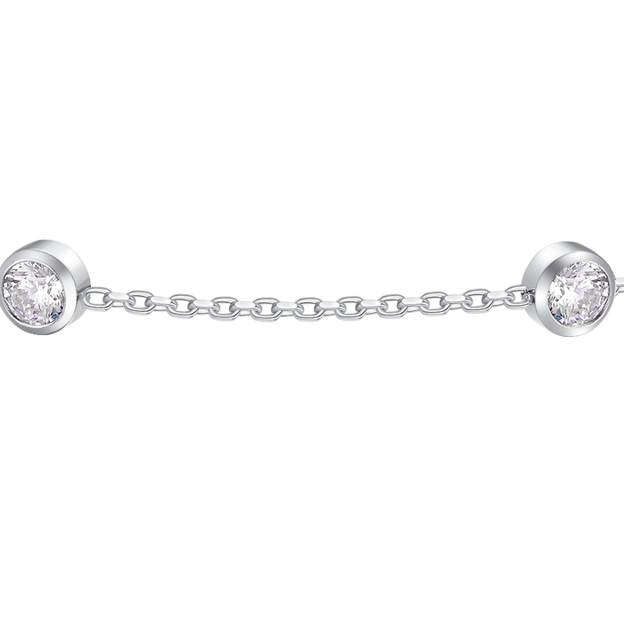 BRACCIALE BAMBINA IN ACCIAIO CON ZIRCONI BIANCHI