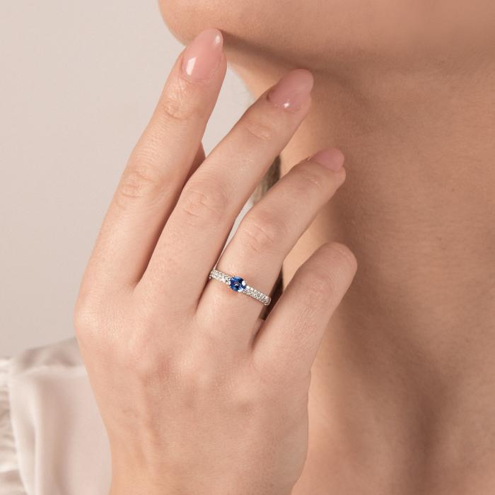 Anello zaffiro e br