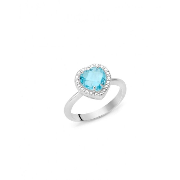 Anello topazio azzurro