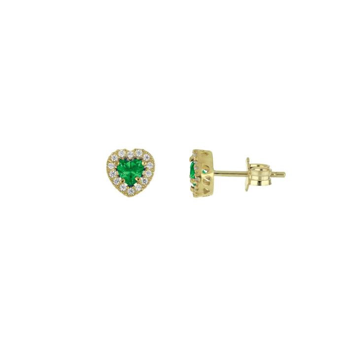 Orecchini cuore zirconi