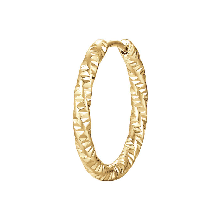 MONO ORECCHINO DONNA IN ACCIAIO IP GOLD CON FINITURA DIAMANTATA