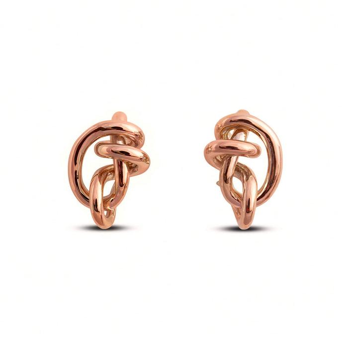 Orecchino Nodi d'Amore in Oro Rosa 9kt