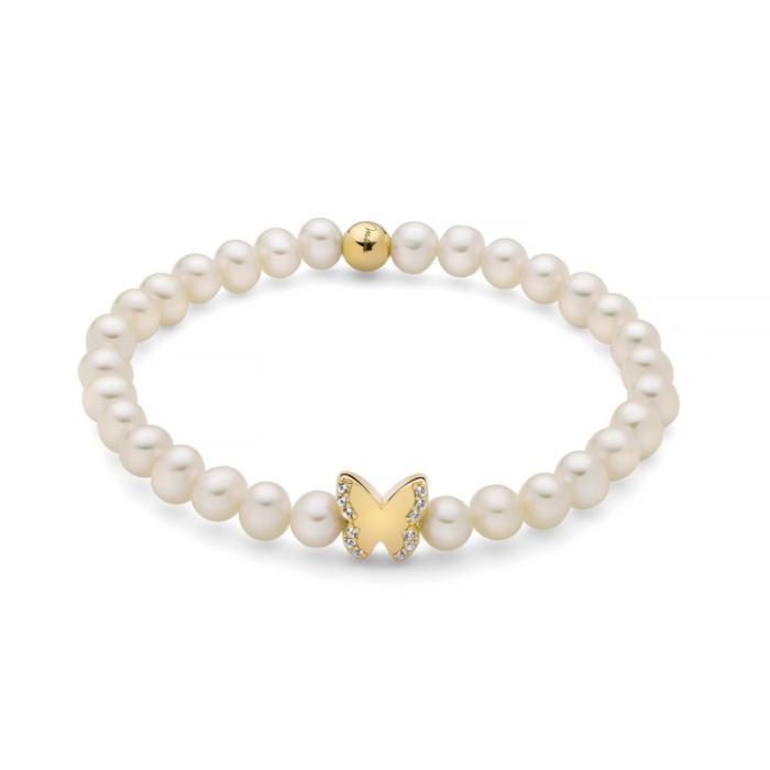 Bracciale perle farfalla