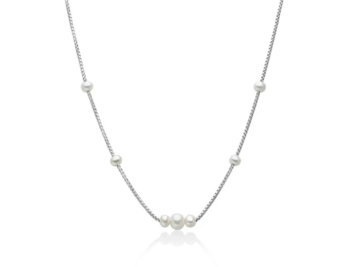 Collana in argento con perle Oriente