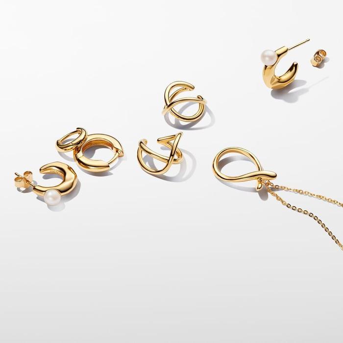 Collana Goccia Linea Sinuosa