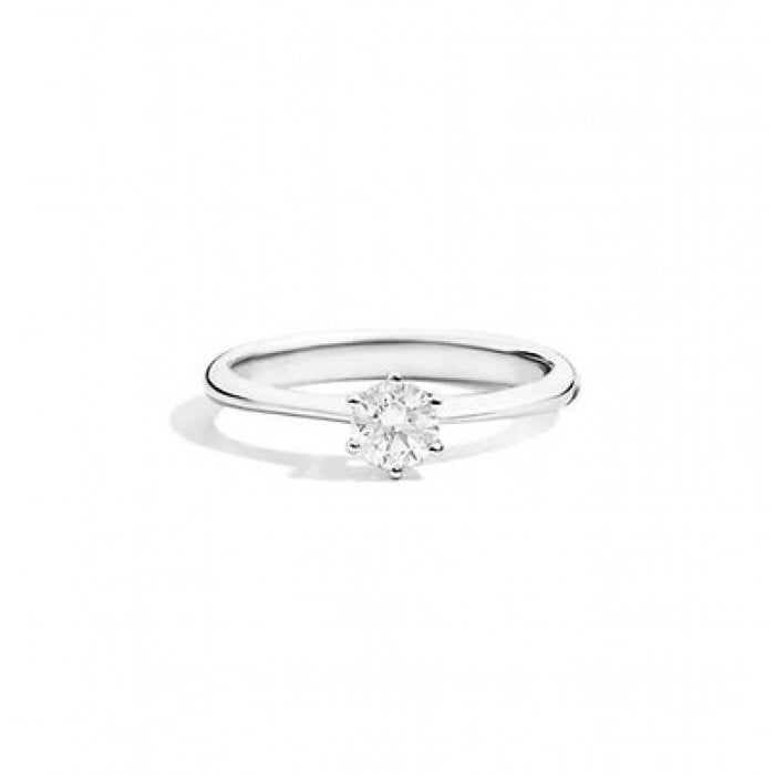 Anello anniversary six solitario br 0.40