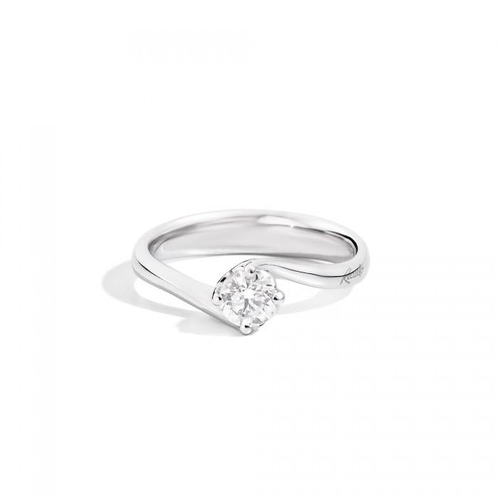 Anello anniversary solitario br 0.40