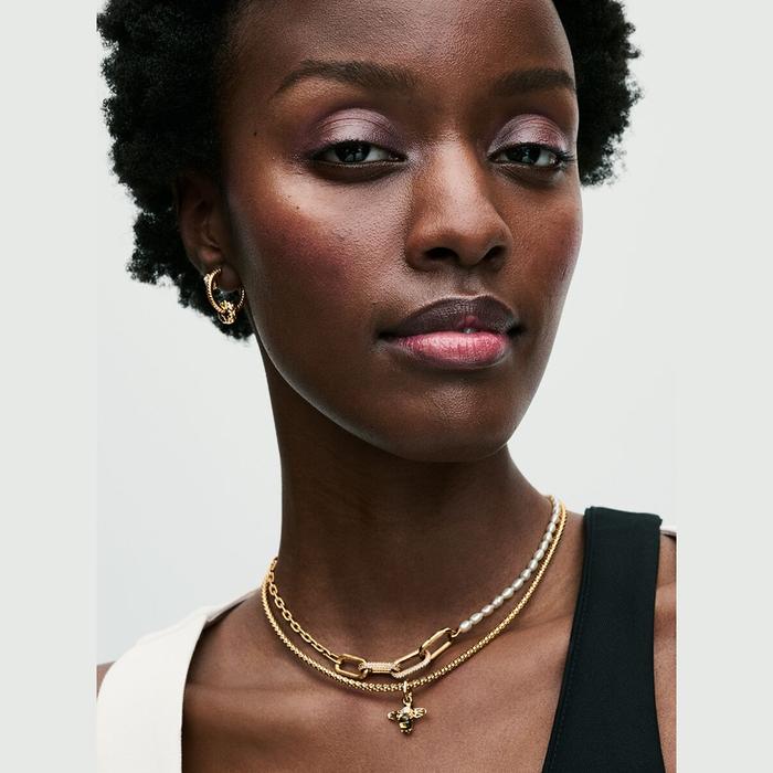 Collana Maglia Link Slim con Perle d’Acqua Dolce Coltivate Pandora ME