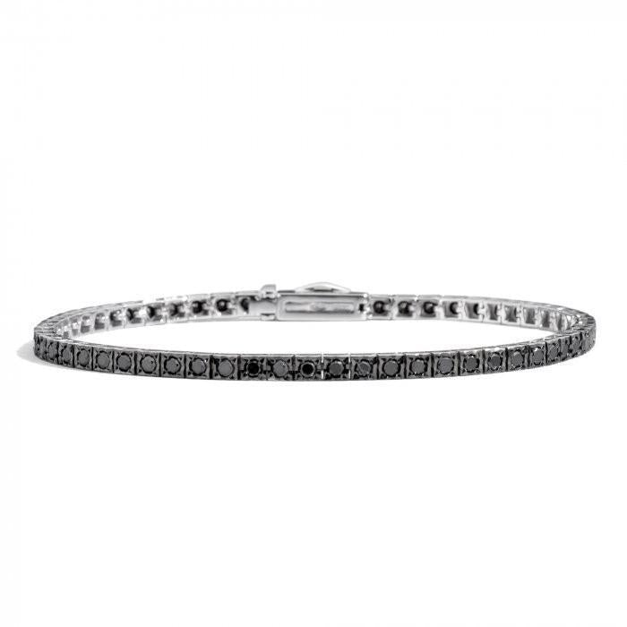 Bracciale tennis face cube br neri 0.75
