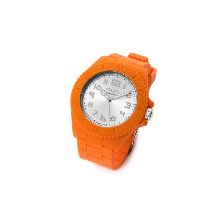 Orologio gomma arancio