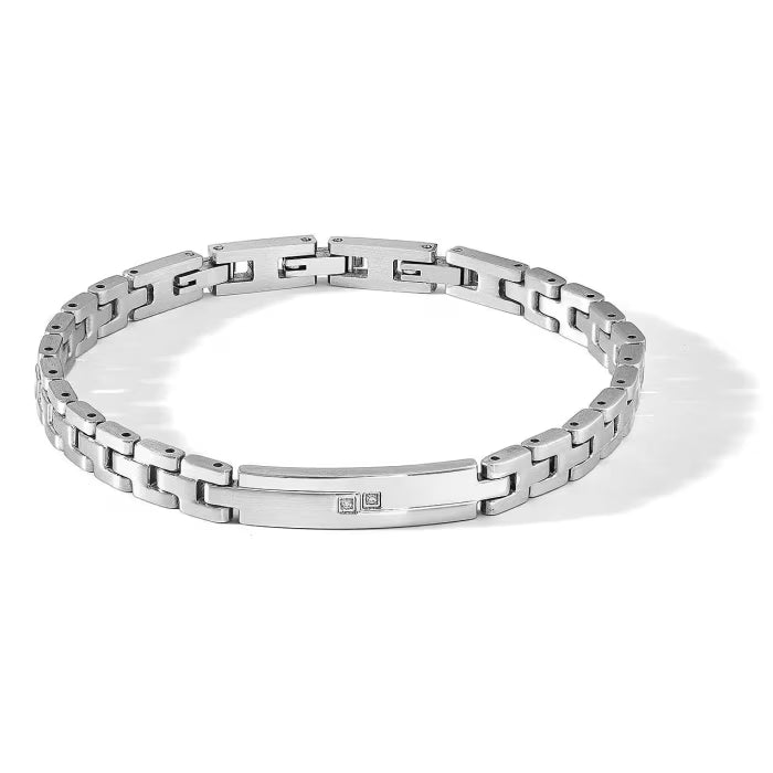 Bracciale in Acciaio Diamanti bianchi