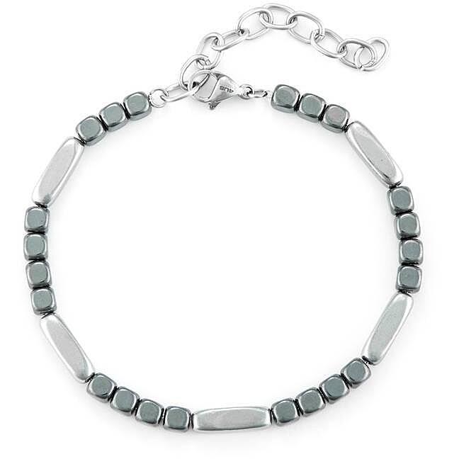 Bracciale acciaio ematite