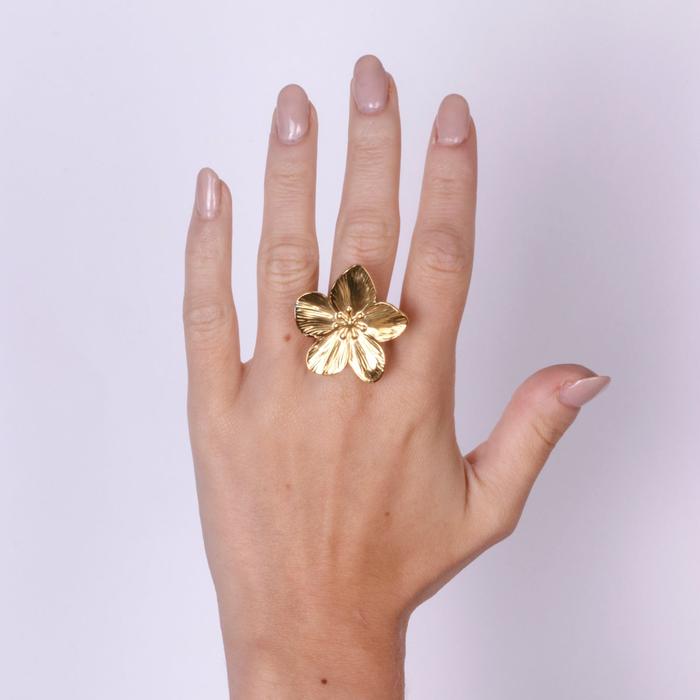 Anello in Acciaio con fiore