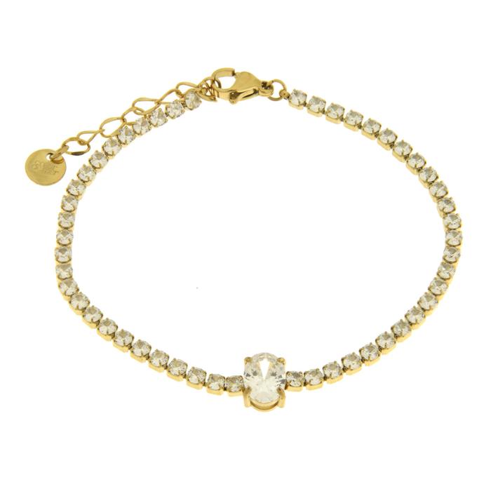 Bracciale in Acciaio tennis con cristalli