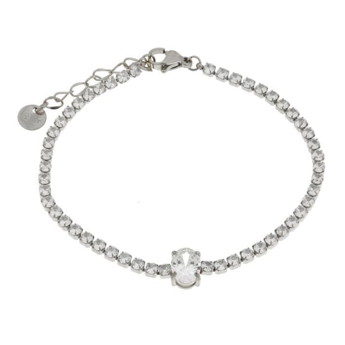 Bracciale in Acciaio tennis con cristalli