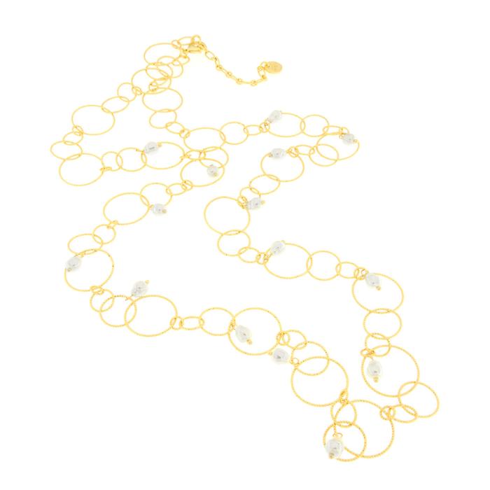 Collana in Metallo a cerchio con perline