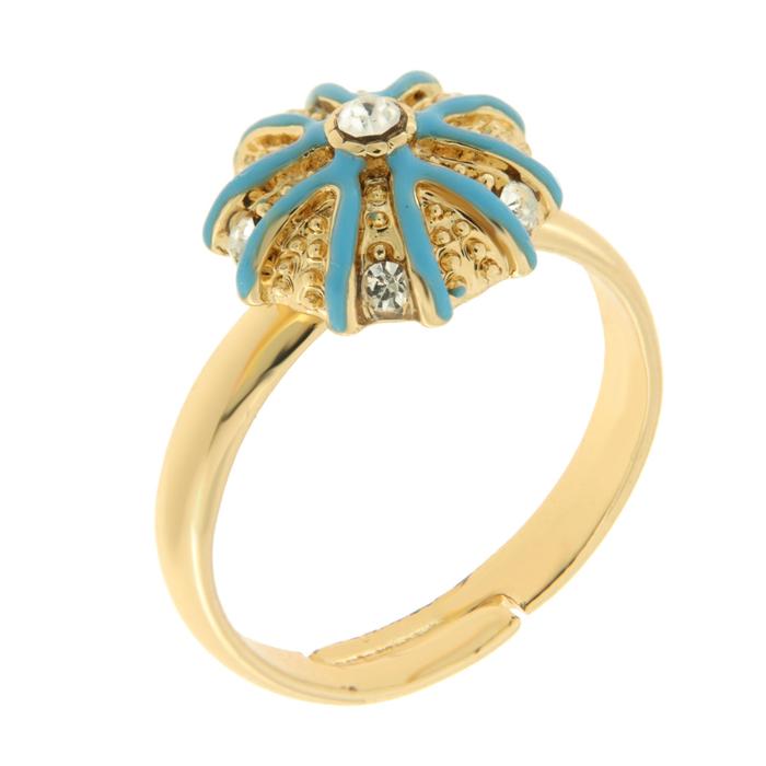 Anello in Metallo con riccio turchese