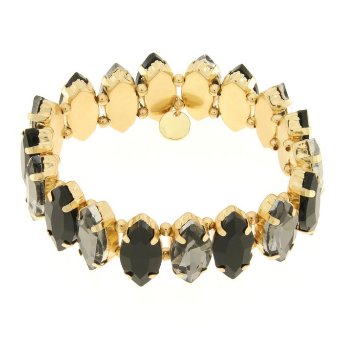 Bracciale in Metallo con cristalli nelle sfumature del nero