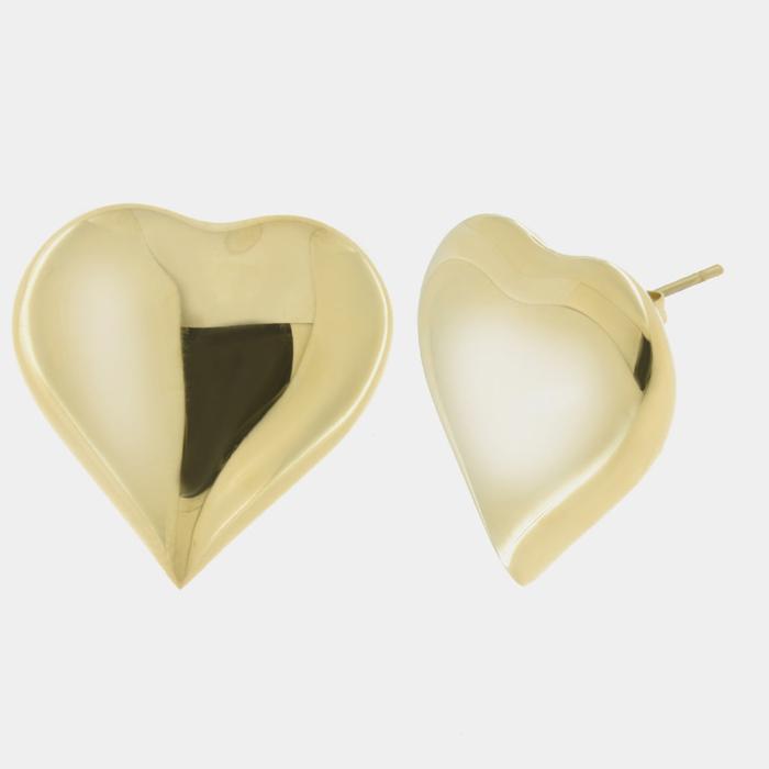Orecchini in Acciaio a lobo a cuore