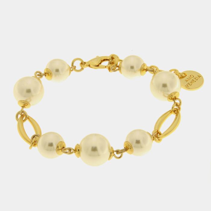 Bracciale in Metallo con perle