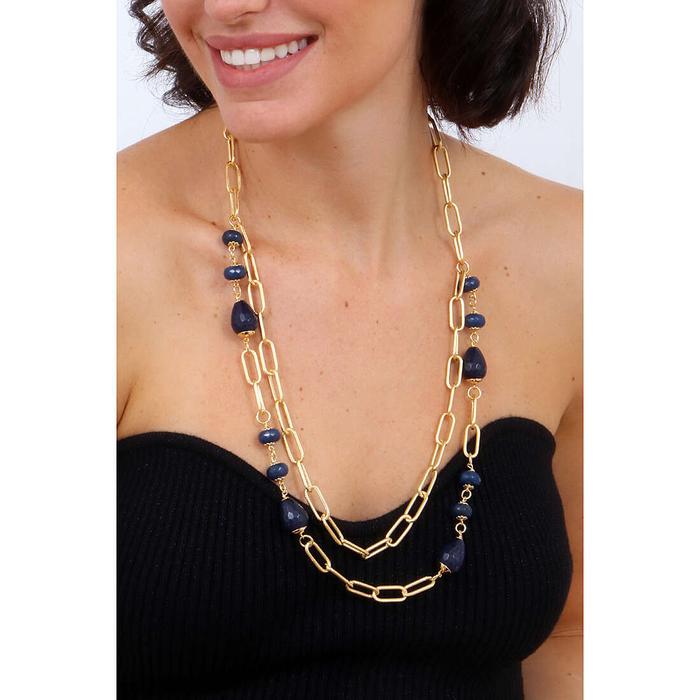 Collana Giada zaffiro