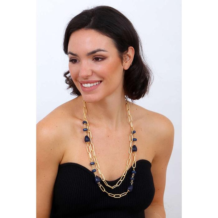 Collana Giada zaffiro