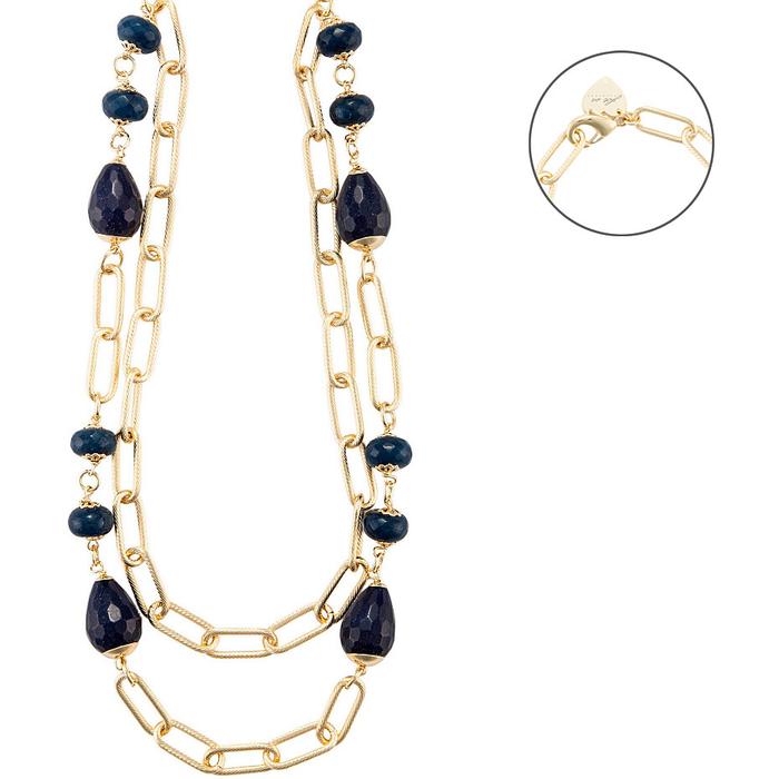 Collana Giada zaffiro