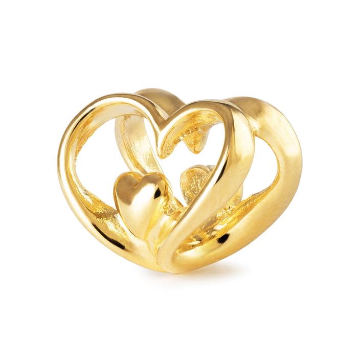 Cuore a cuore, placcato oro