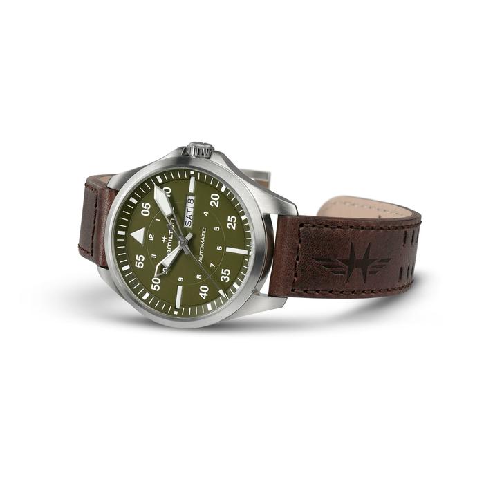 Khaki Aviation Pilot Day Date Auto
