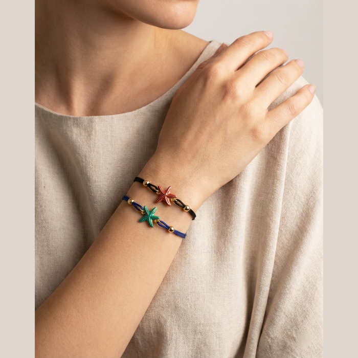 Bracciale Cordino Stella Marina Rossa