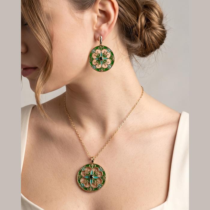 Orecchini Rosone Verde