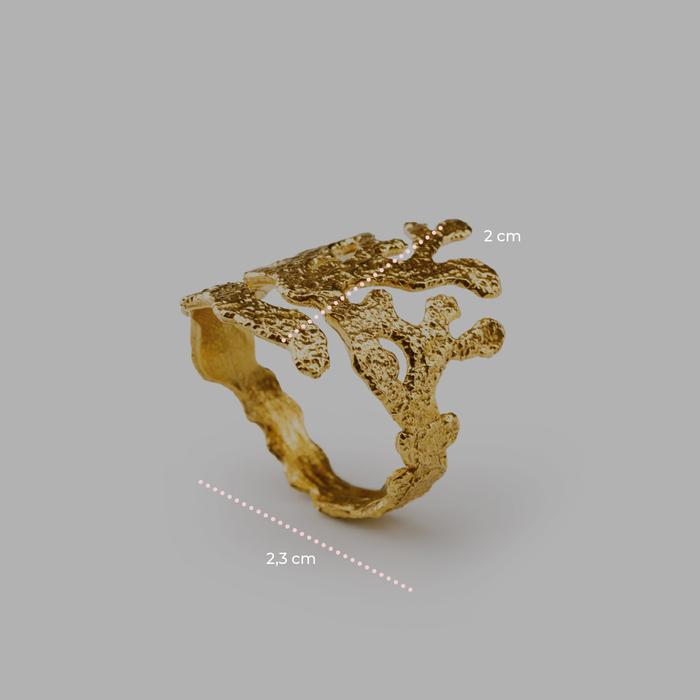 Anello Rami Di Corallo Gold