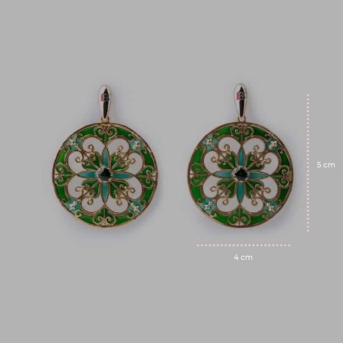 Orecchini Rosone Verde