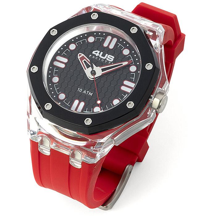 Orologio gomma rossa