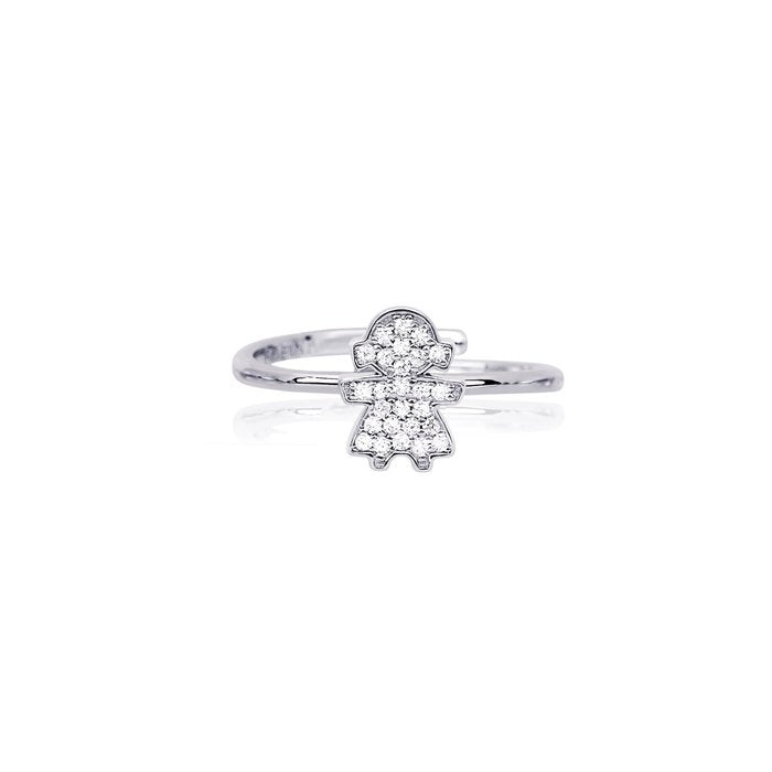 Anello aperto bimba zirconi