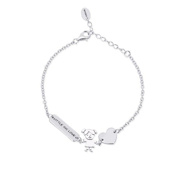 Bracciale armbander piastra/bimba/cuore