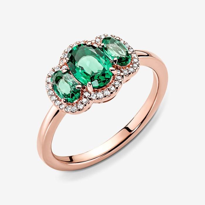 Anello Trilogy Vintage Verde