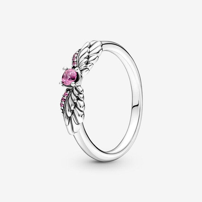 Anello Ali d’angelo con Pietra Rosa