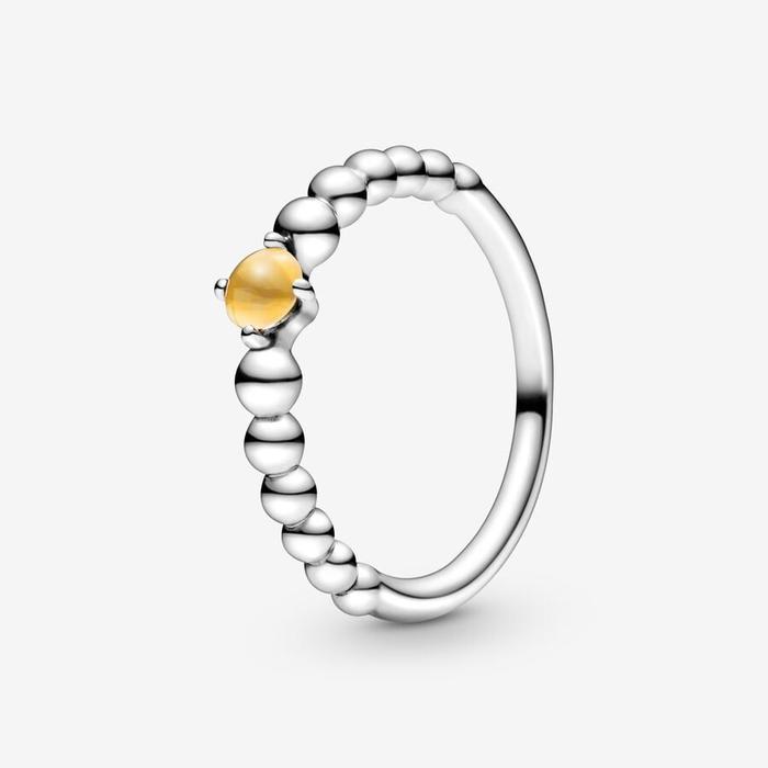 Anello Pietra Miele Novembre