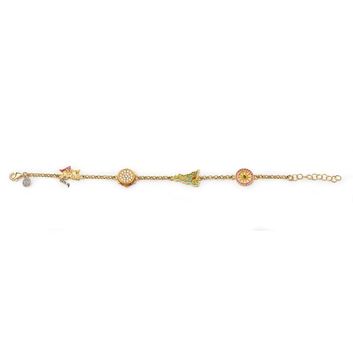 Bracciale Rolò 4 simboli Sicilia  Lapilli