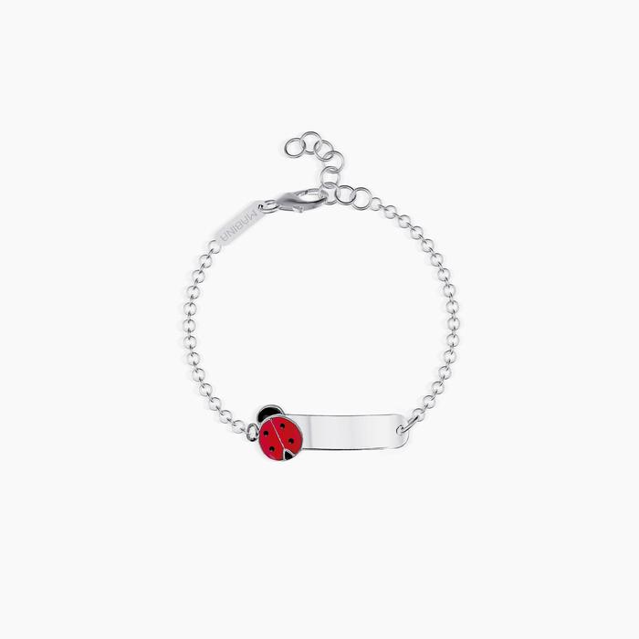 Bracciale coccinella con targhetta incidibile LADYBUG-TAG