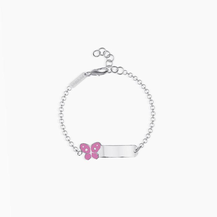 Bracciale farfalla con targhetta incidibile BUTTERFLY-TAG