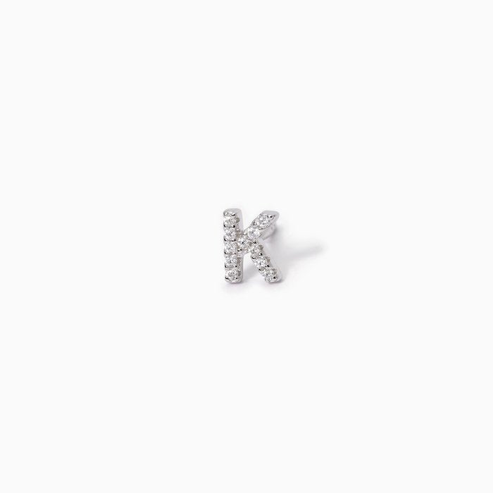 Mono orecchino lettera "K" A, B, COOL