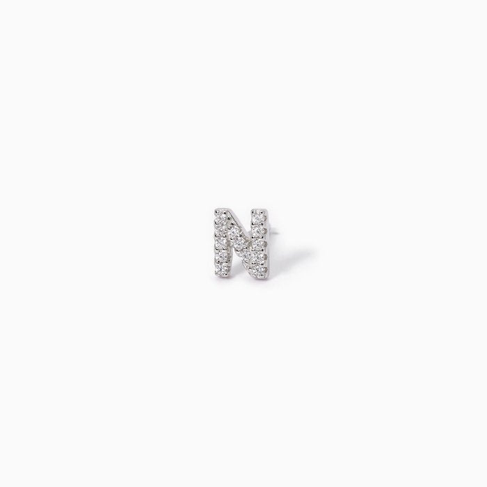 Mono orecchino lettera "N" A, B, COOL