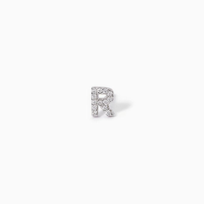 Mono orecchino lettera "R" A, B, COOL