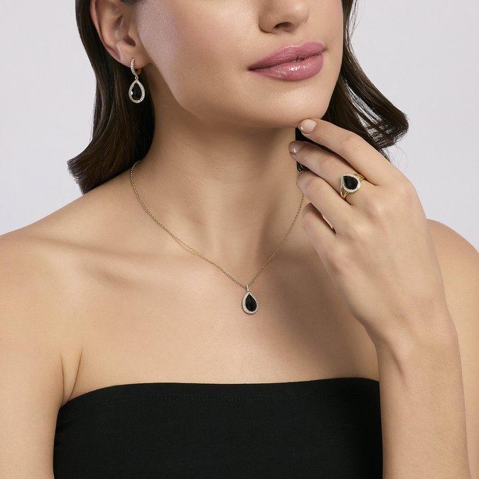 Anello con agata nera DIVA