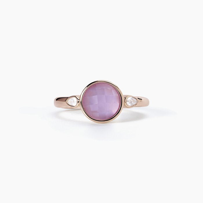 Anello con giada lavanda COLETTE