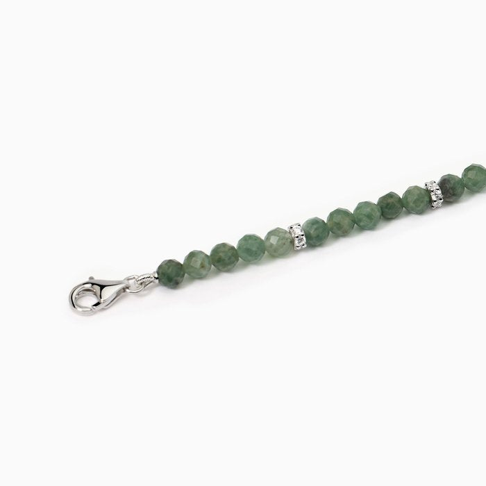 Bracciale in argento con giada verde COLOR CODE