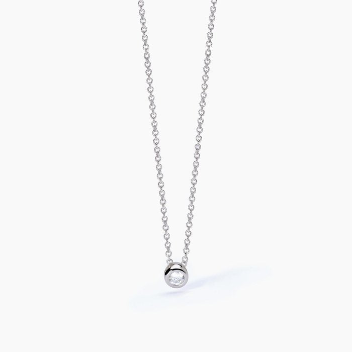 Girocollo in argento con punto luce SHINY